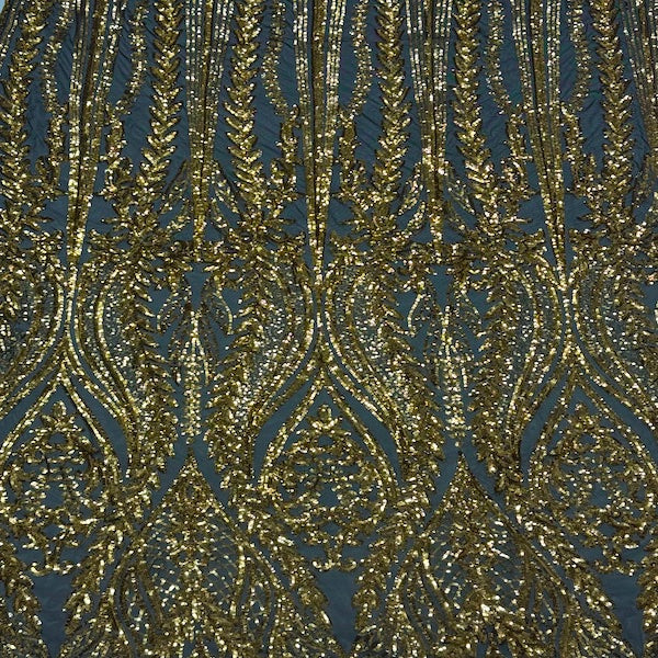 Anault Damask Stretch Sequins Fabric
