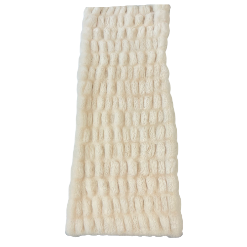 Ruched Chinchilla Stretch Faux Fur Fabric