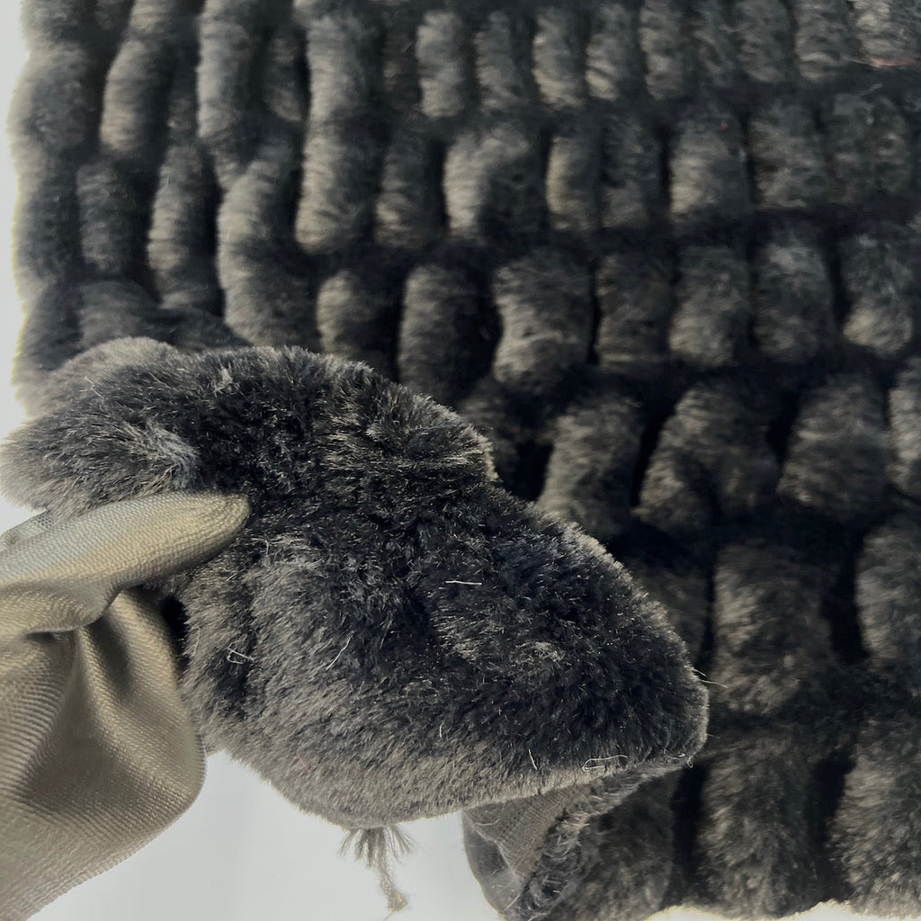 Ruched Chinchilla Stretch Faux Fur Fabric