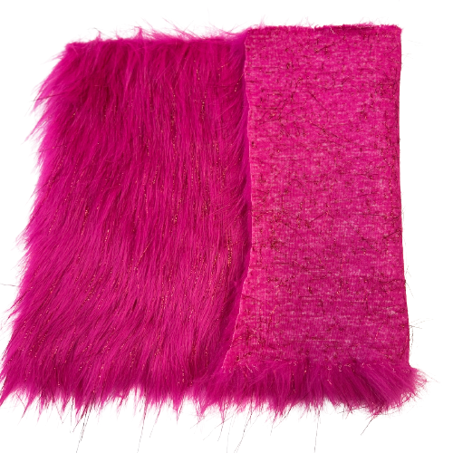Tinsel Sparkle Glitter Long Pile Shaggy Faux Fur Fabric