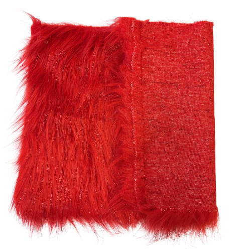 Tinsel Sparkle Glitter Long Pile Shaggy Faux Fur Fabric