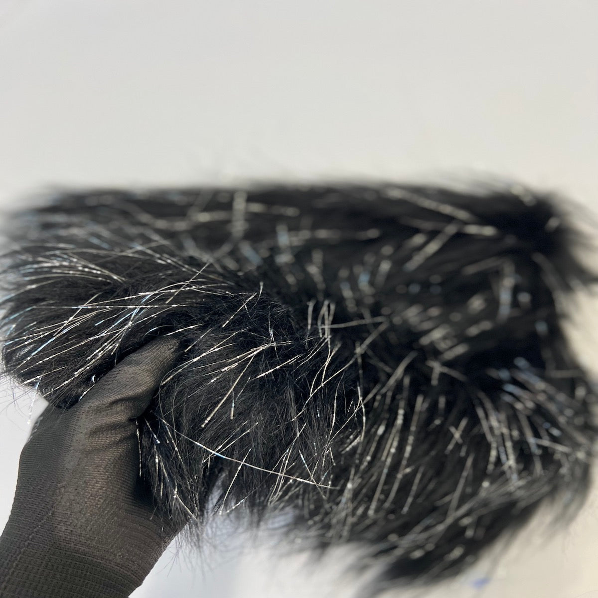 Tinsel Sparkle Glitter Long Pile Shaggy Faux Fur Fabric