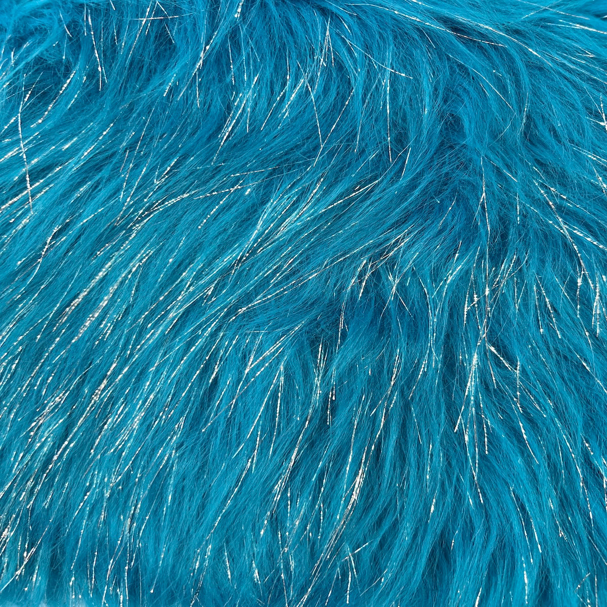Tinsel Sparkle Glitter Long Pile Shaggy Faux Fur Fabric