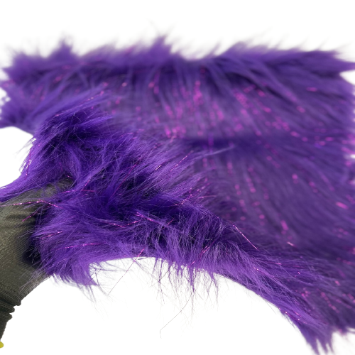 Tinsel Sparkle Glitter Long Pile Shaggy Faux Fur Fabric