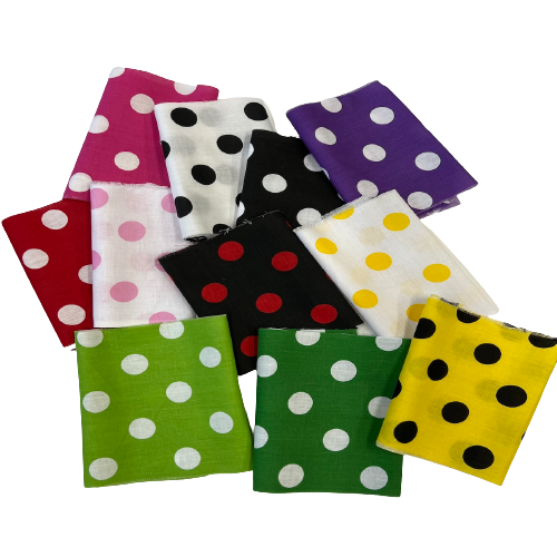 Big Polka Dot Printed Poly Cotton Fabric