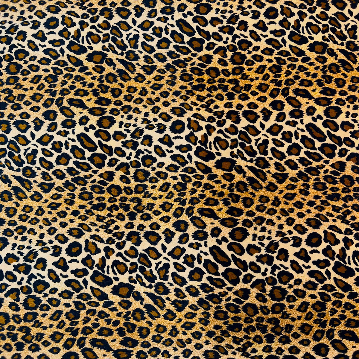Leopard Print Stretch Velvet Fabric