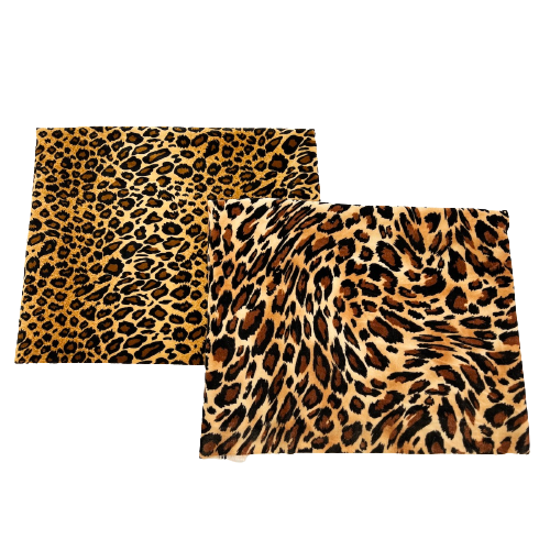 Leopard Print Stretch Velvet Fabric