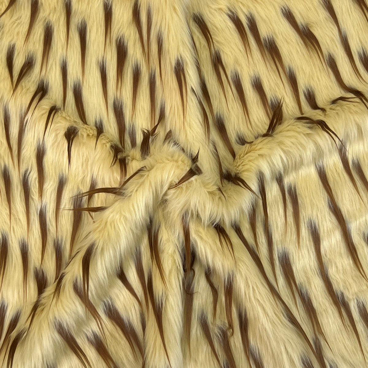 Two Tone Spike Shaggy Faux Fur Fabric