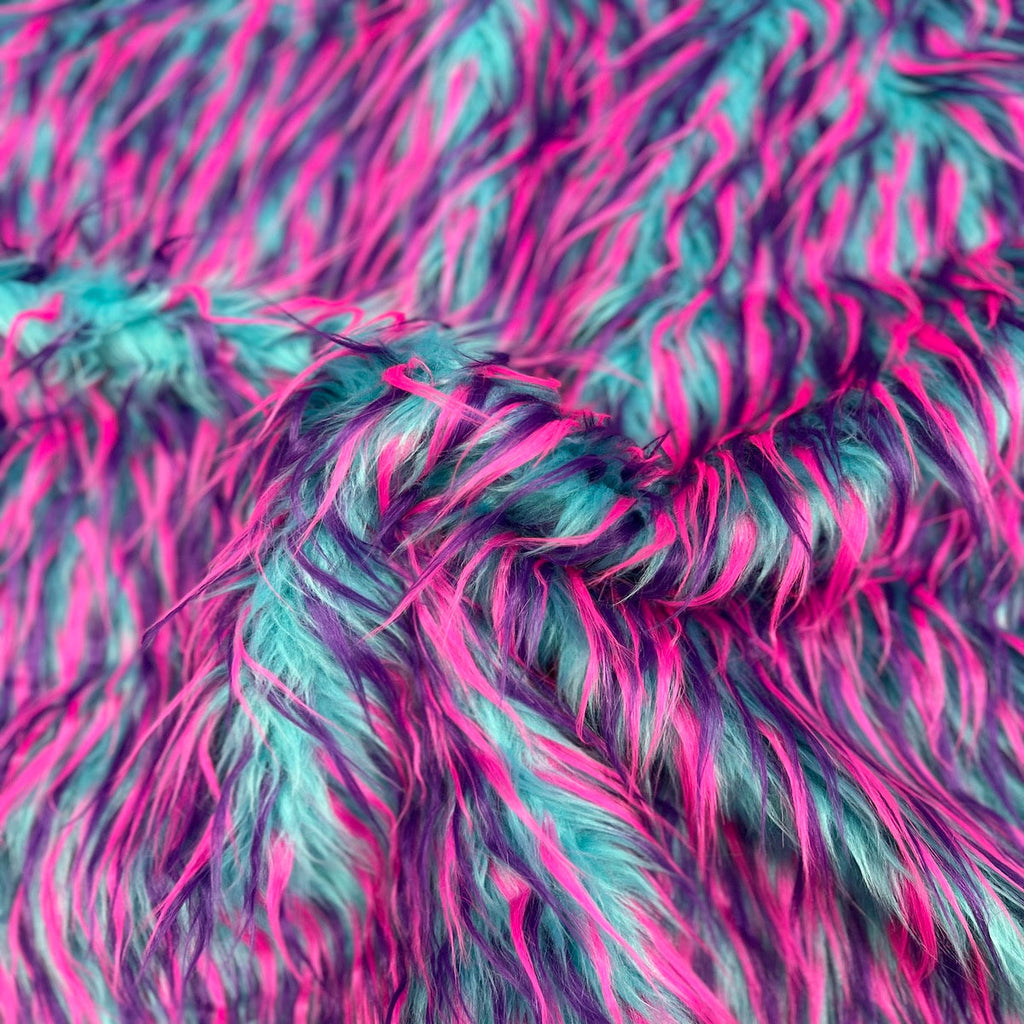 Three Spike Shaggy Faux Fur Fabric