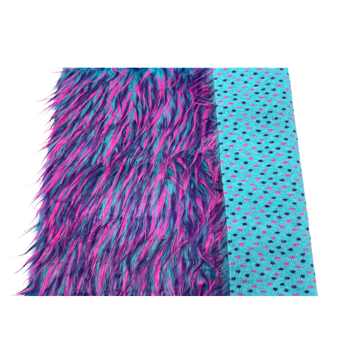 Three Spike Shaggy Faux Fur Fabric