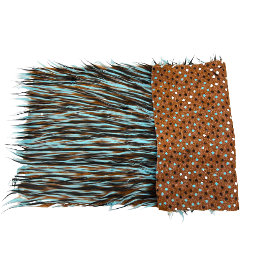 Three Spike Shaggy Faux Fur Fabric