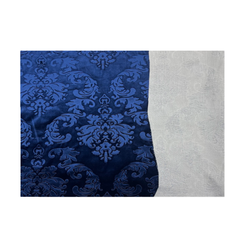 Damask Embossed Velvet Upholstery Drapery Fabric