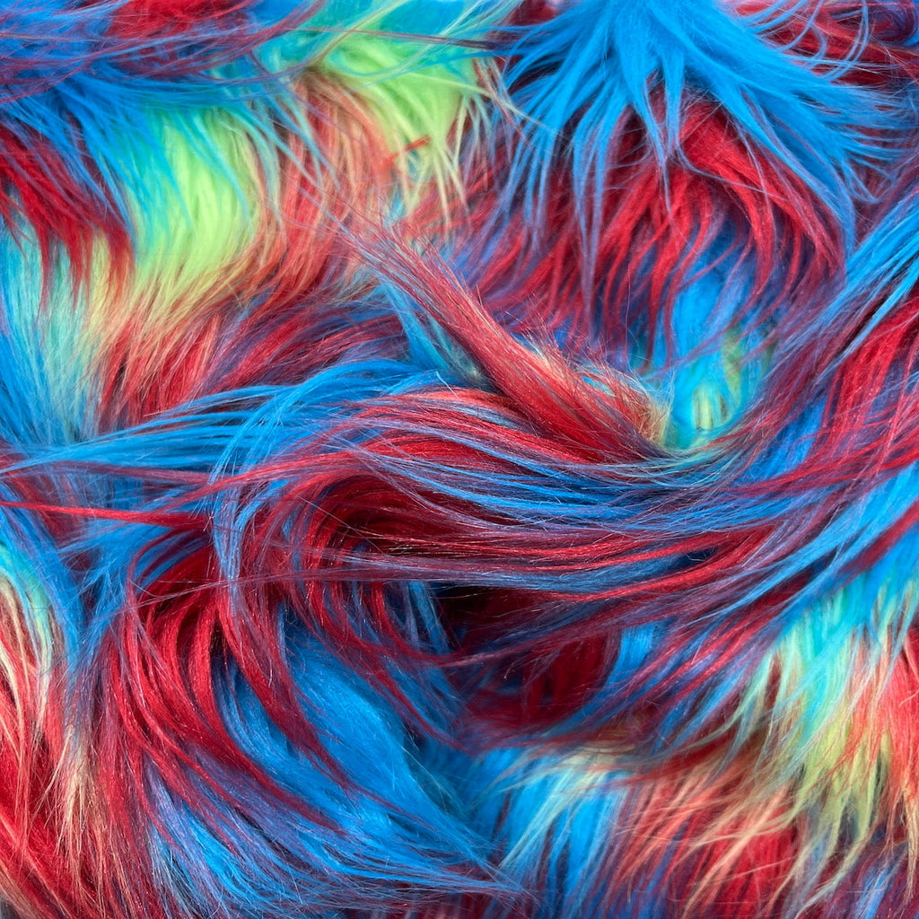 Three Tone Shaggy Faux Fur Fabric