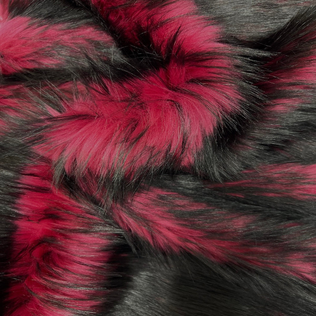 Husky Print Long Pile Shaggy Faux Fur Fabric