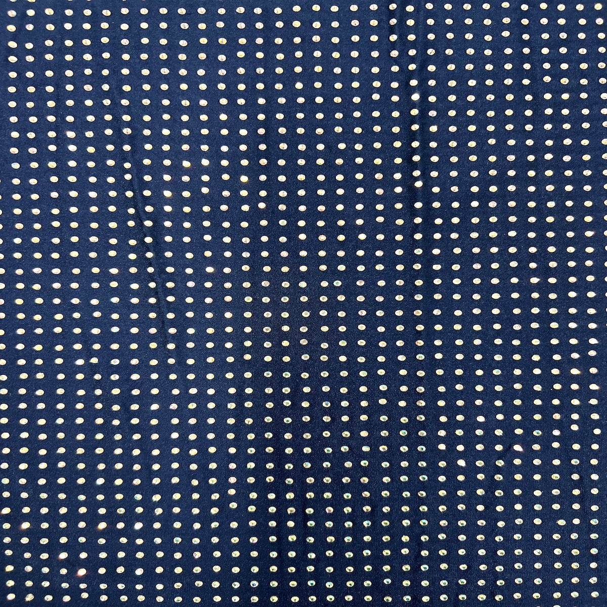 Iridescent AB Rhinestone Spandex Fabric