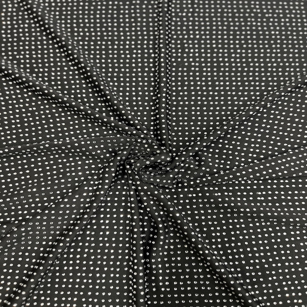 Iridescent AB Rhinestone Spandex Fabric