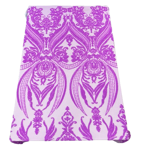 Catina Damask Stretch Sequins Fabric