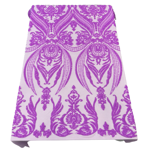 Catina Damask Stretch Sequins Fabric