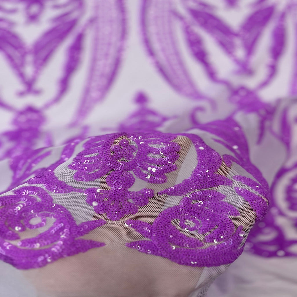 Catina Damask Stretch Sequins Fabric