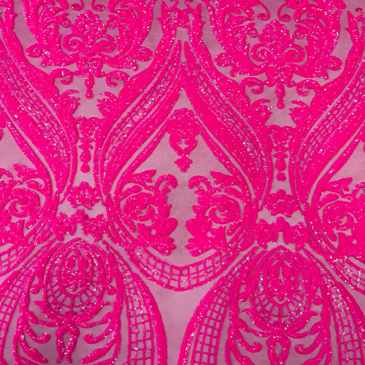 Catina Damask Stretch Sequins Fabric