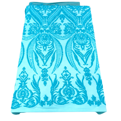 Catina Damask Stretch Sequins Fabric