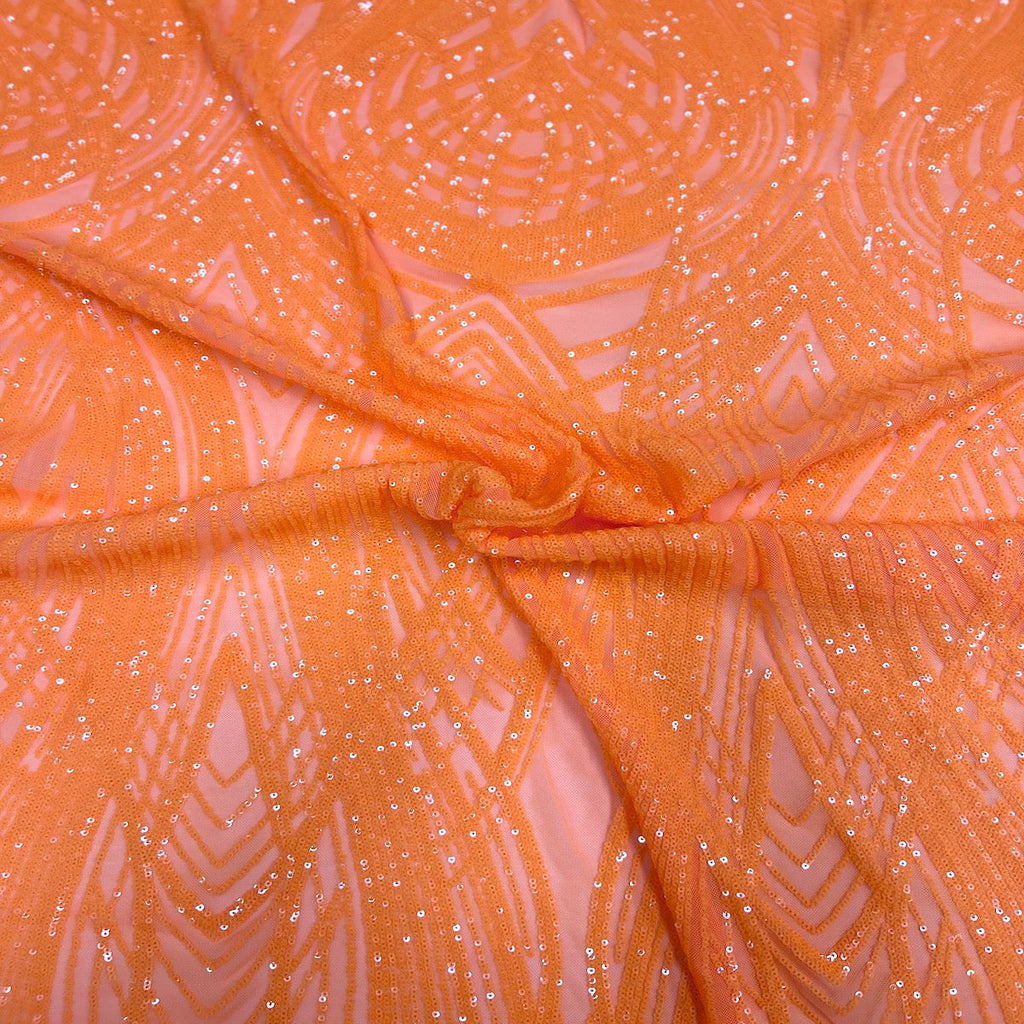 Selena Wave Stretch Sequins Fabric