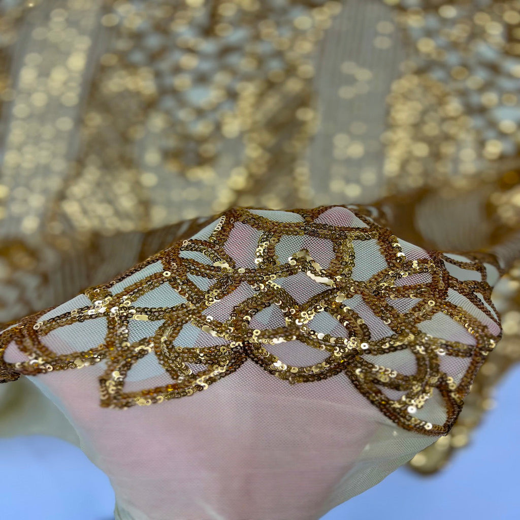 Bella Bee Stretch Sequins Fabric