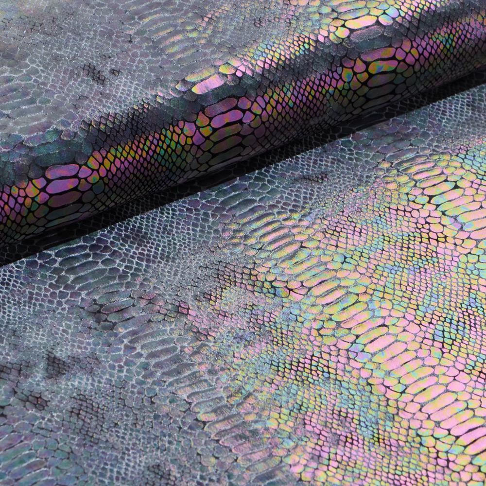 Illusion Anaconda Foil Printed Stretch Velvet Fabric | CDW