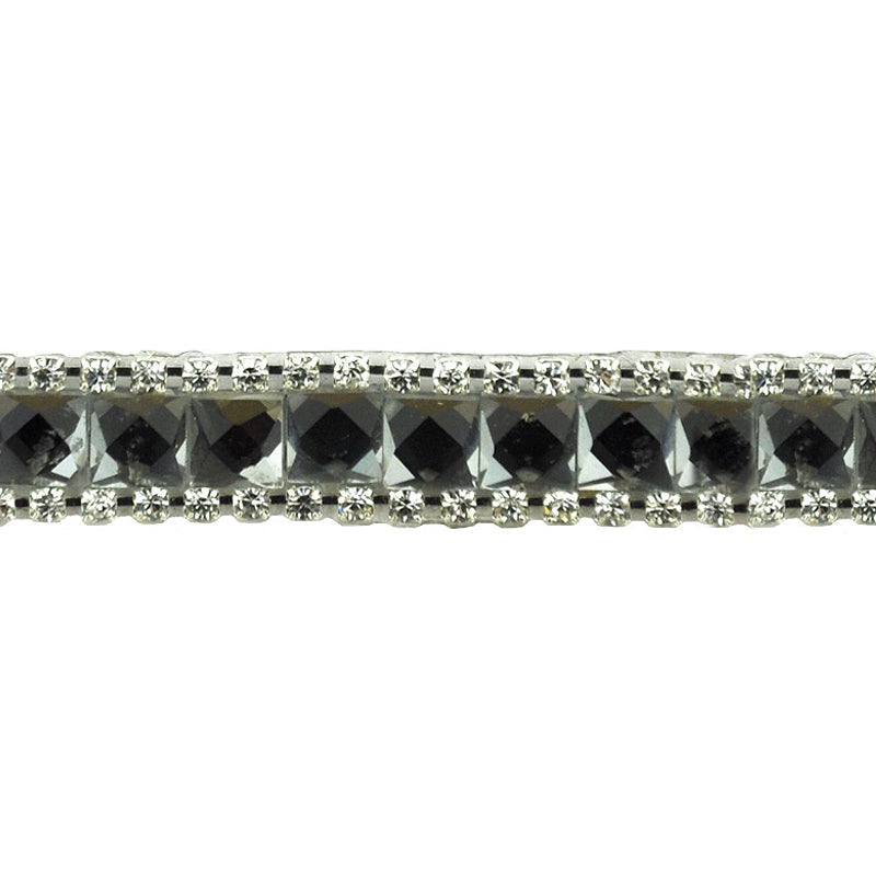 Iron-On Rhinestone Banding - 3/8" Wide (5 Yard Roll) - BRSY-21-49 Gunmetal