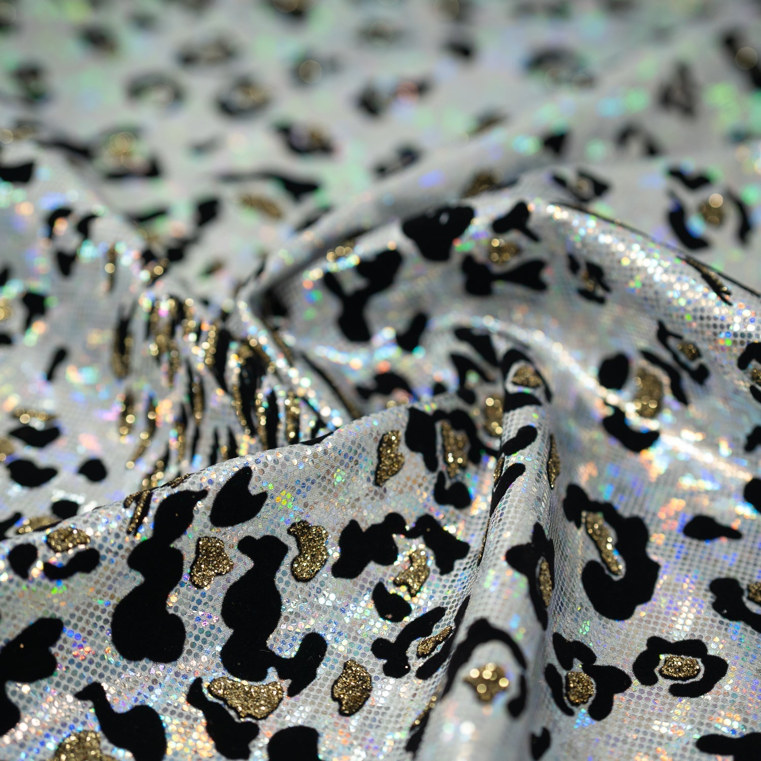 Jag City Shattered Glass Foiled Spandex Fabric | CDW