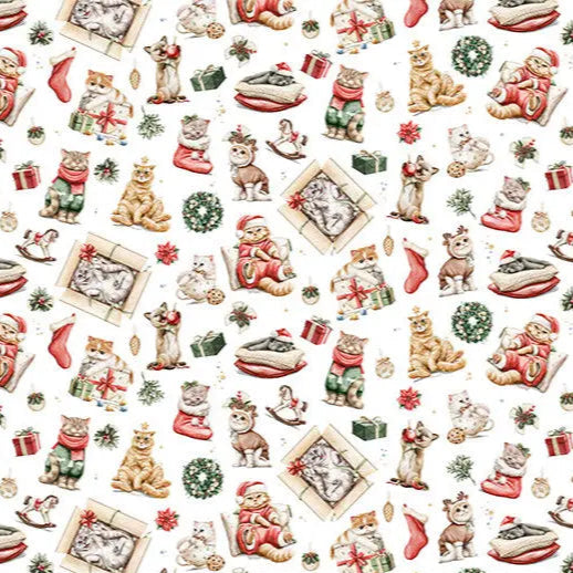 Jingle Paws Digital Cuddle Multi Fabric per yard