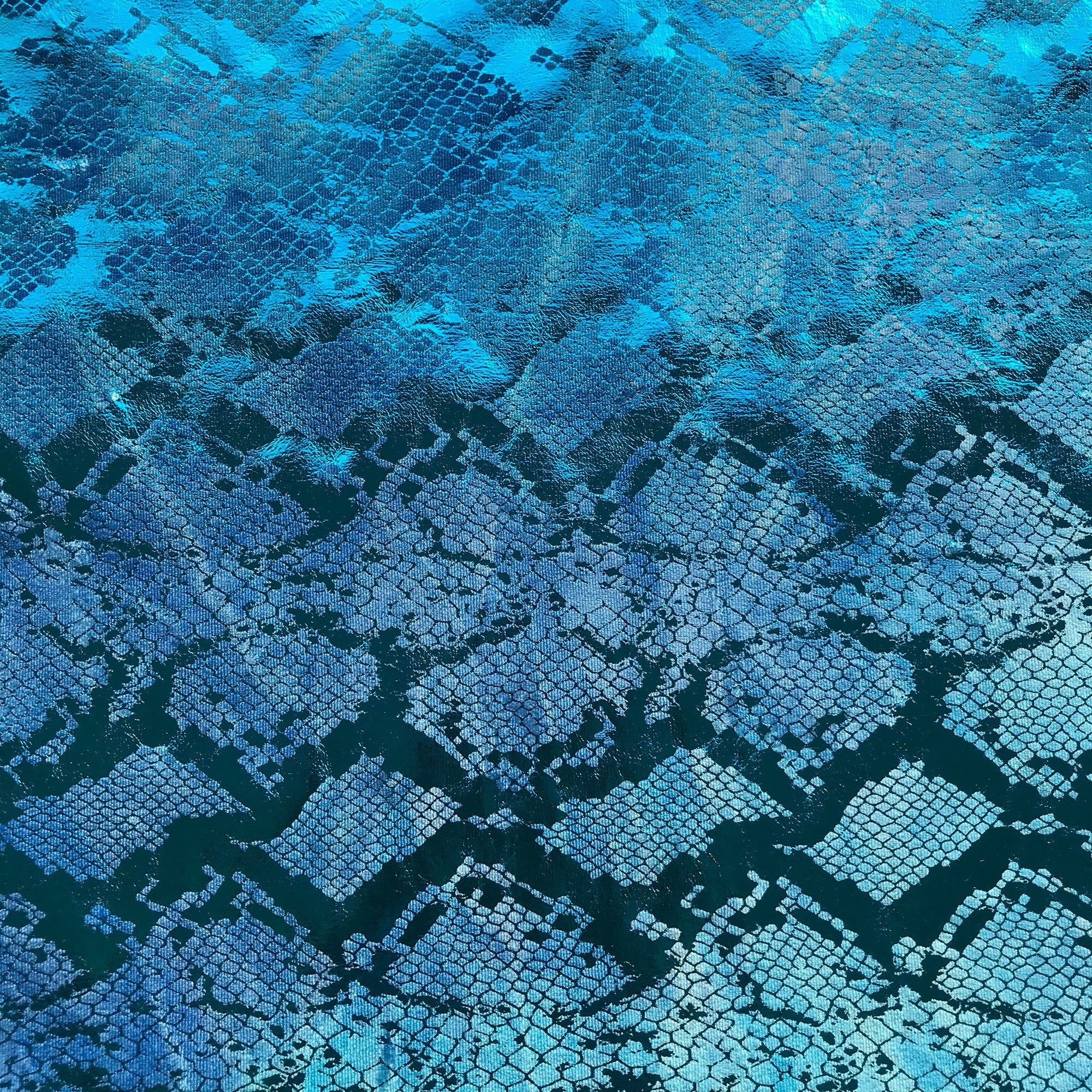 Jungle Cobra Foil Printed Stretch Velvet Fabric | CDW