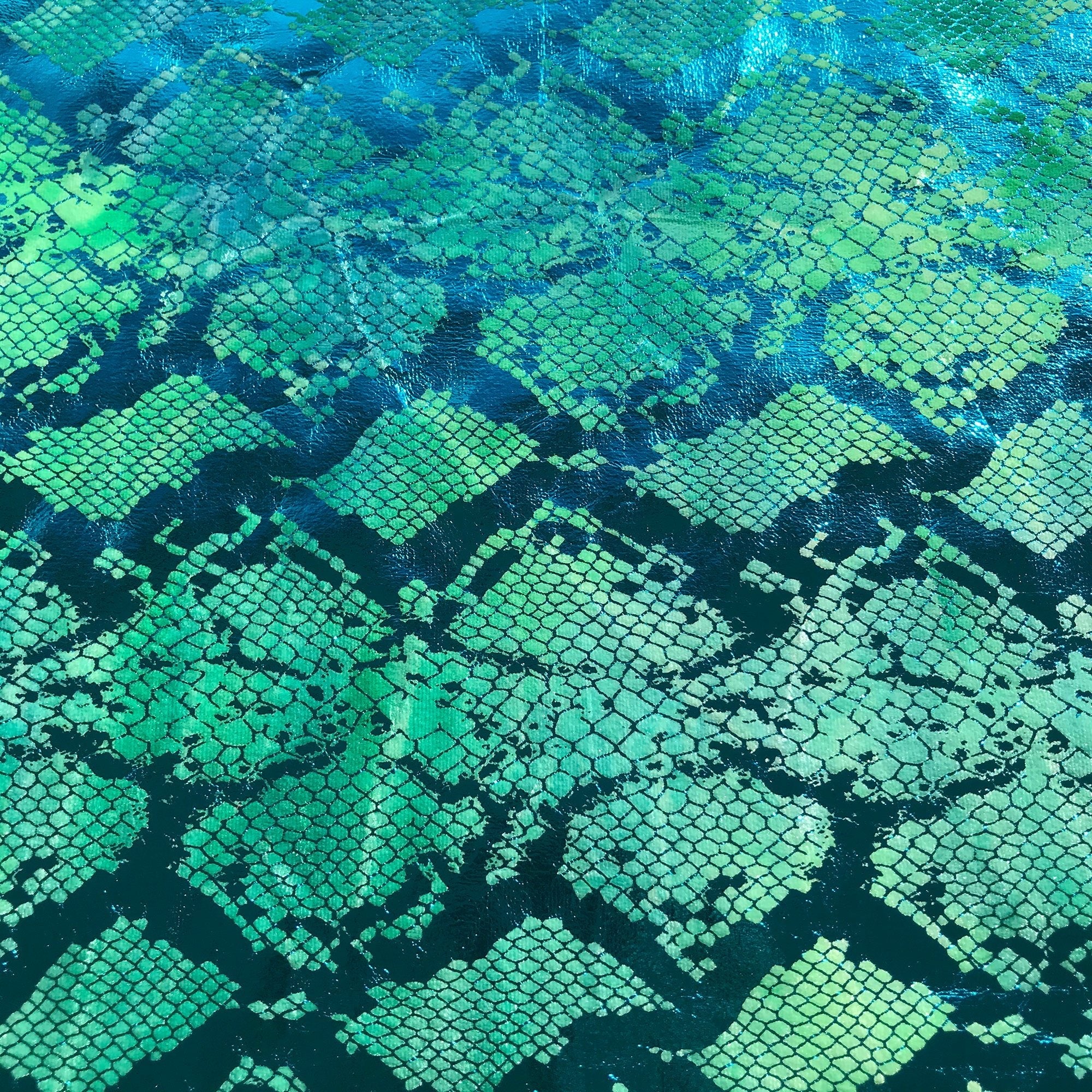 Jungle Cobra Foil Printed Stretch Velvet Fabric | CDW