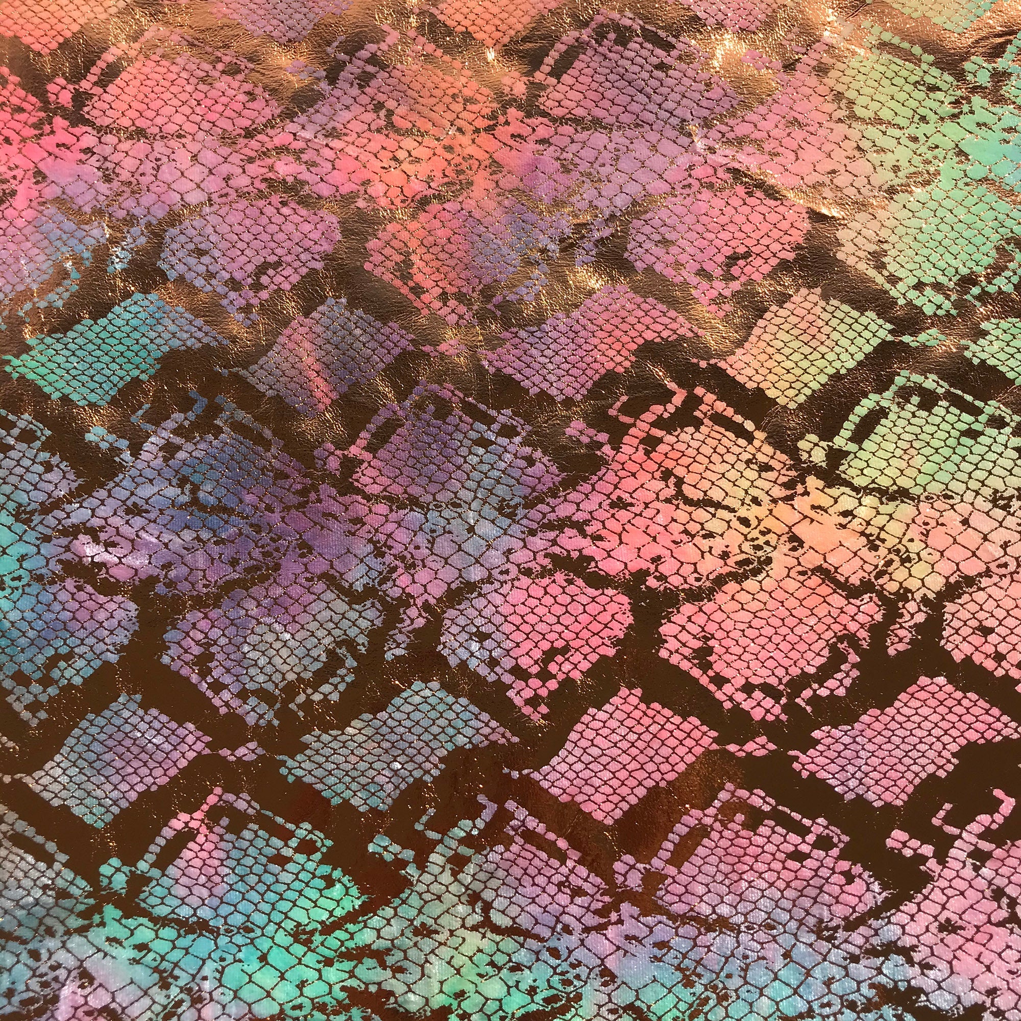 Jungle Cobra Foil Printed Stretch Velvet Fabric | CDW