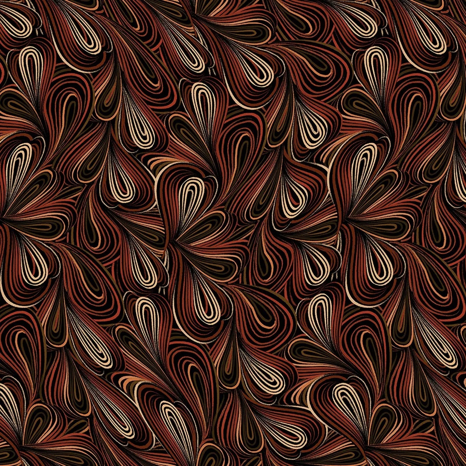 Brown Color Flow Cotton Wideback Fabric Per Yard