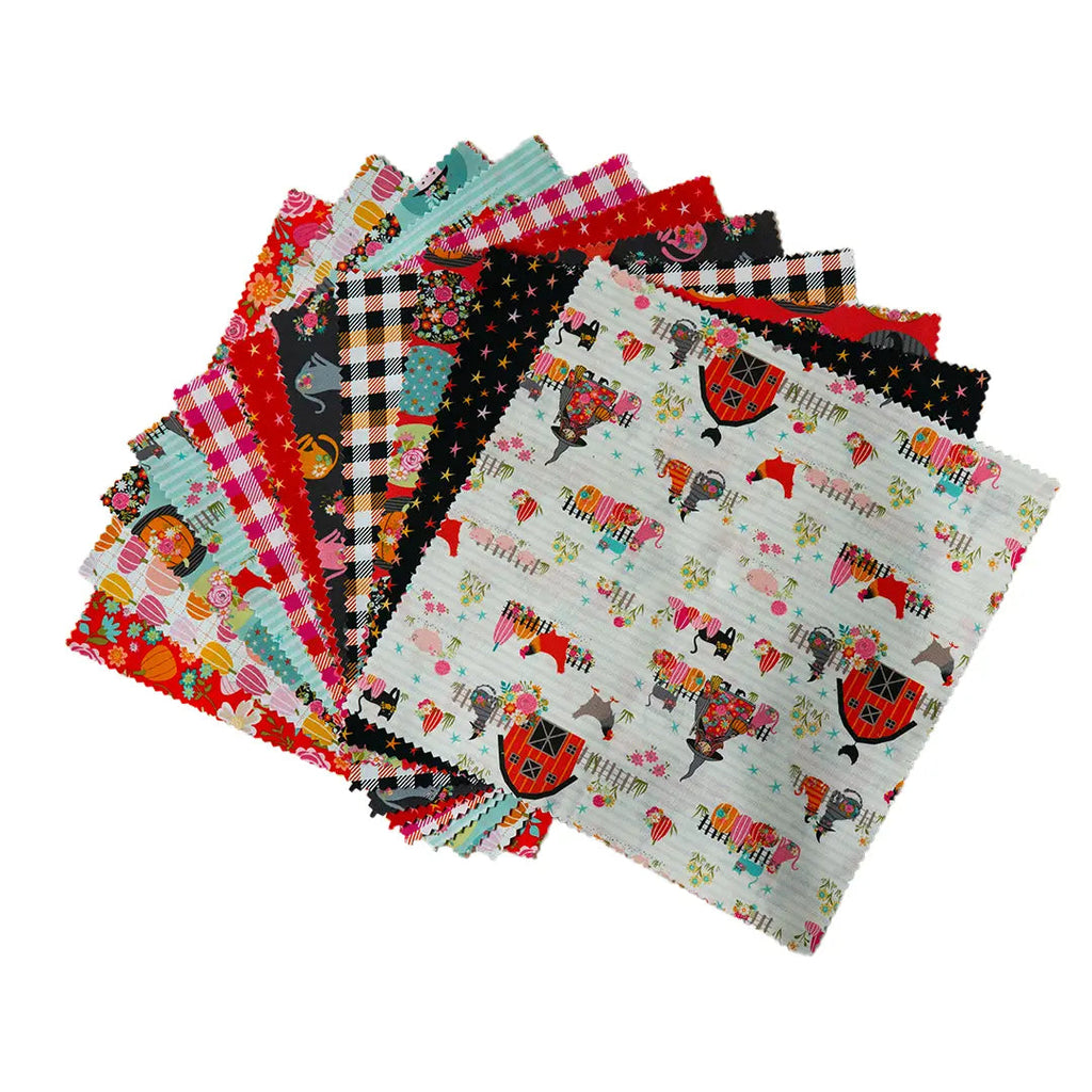 Kitty Loves Candy Poppie Cotton 10" Squares