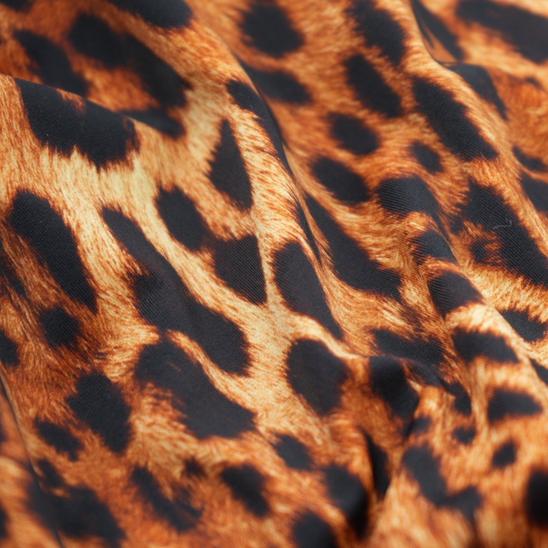Leopard Spotted Safari Printed Spandex Fabric | CDW