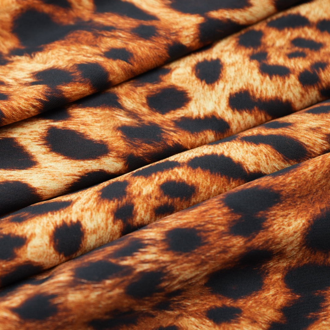 Leopard Spotted Safari Printed Spandex Fabric | CDW