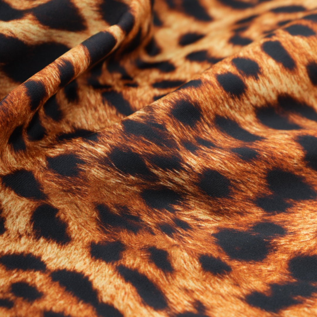 Leopard Spotted Safari Printed Spandex Fabric | CDW