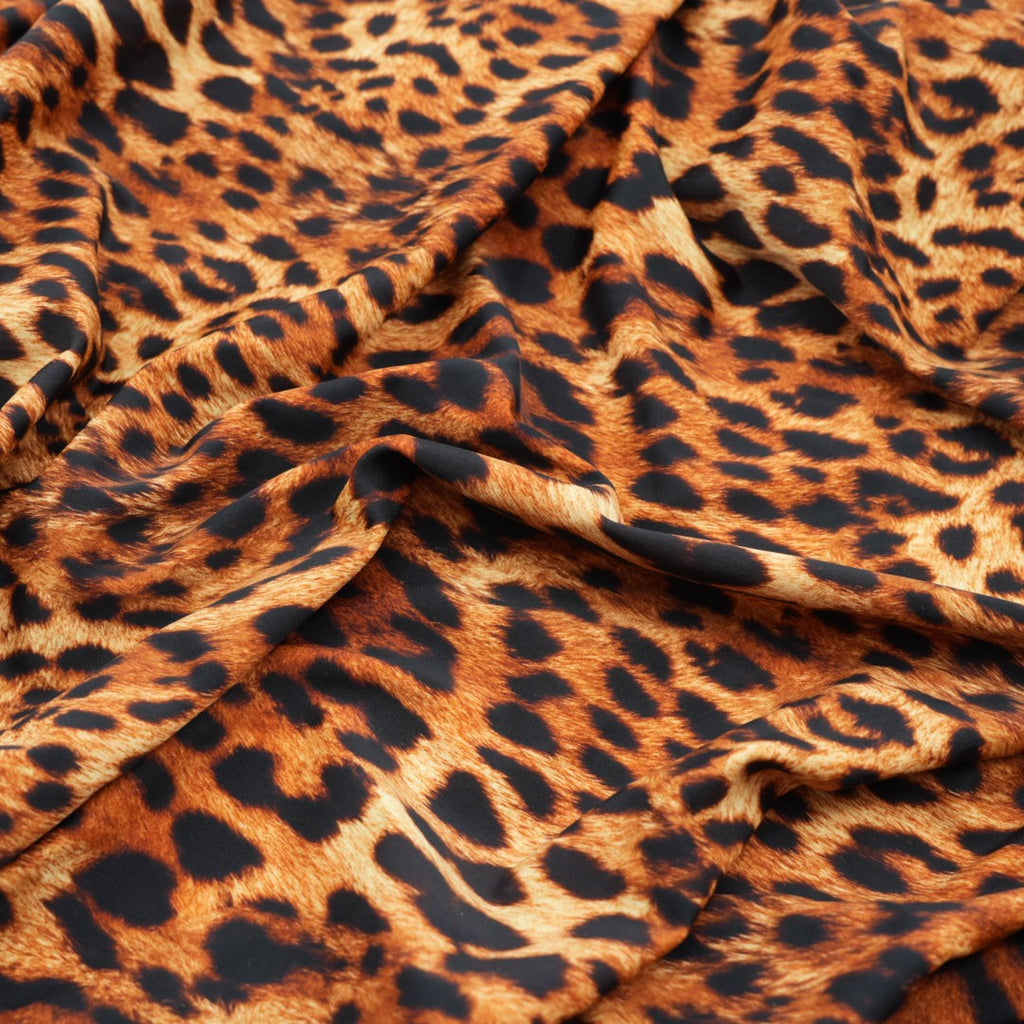Leopard Spotted Safari Printed Spandex Fabric | CDW
