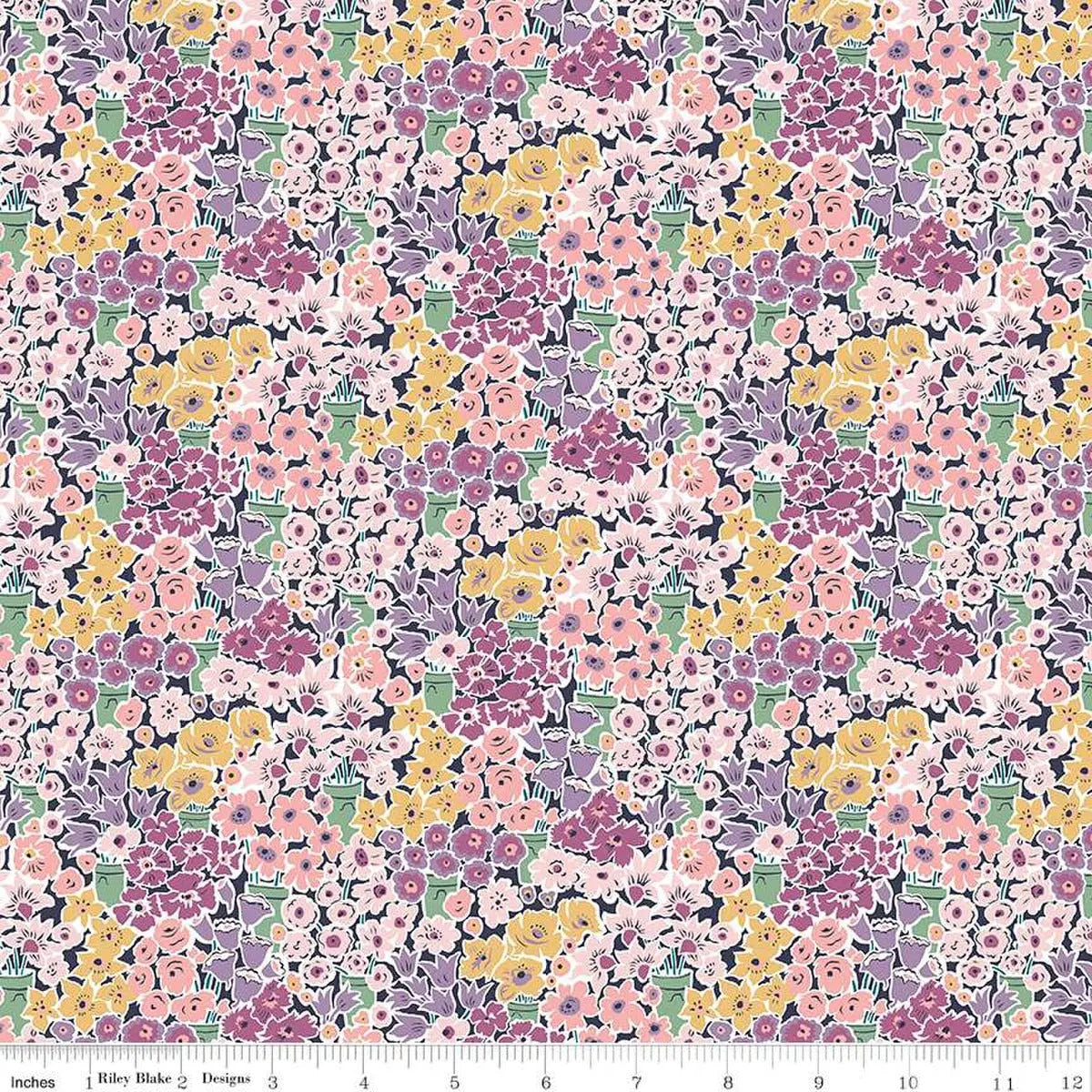 Liberty Tudor Celebration Rossellie Blooms 01667444C 44"/45" Fabric Per Yard