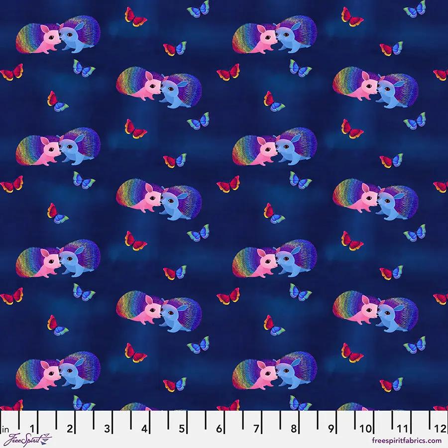 Love Bright Navy Cotton 44"/45" Fabric Per Yard
