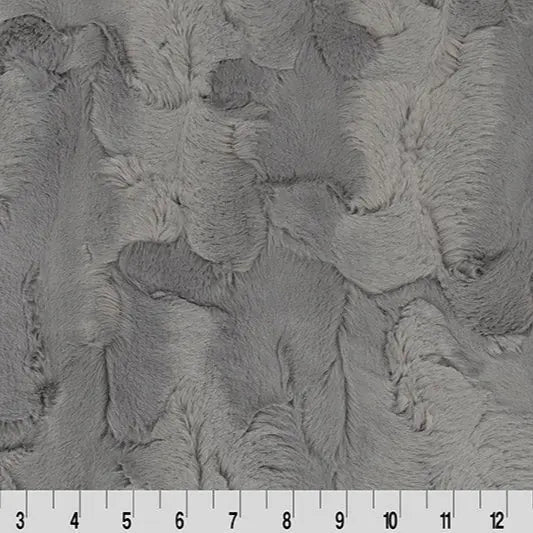 Luxe Cuddle Hide Graphite Fabric per yard