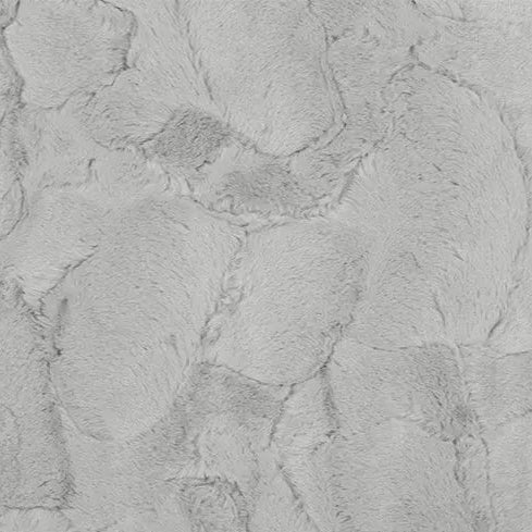 Luxe Cuddle Hide Silver Fabric per yard