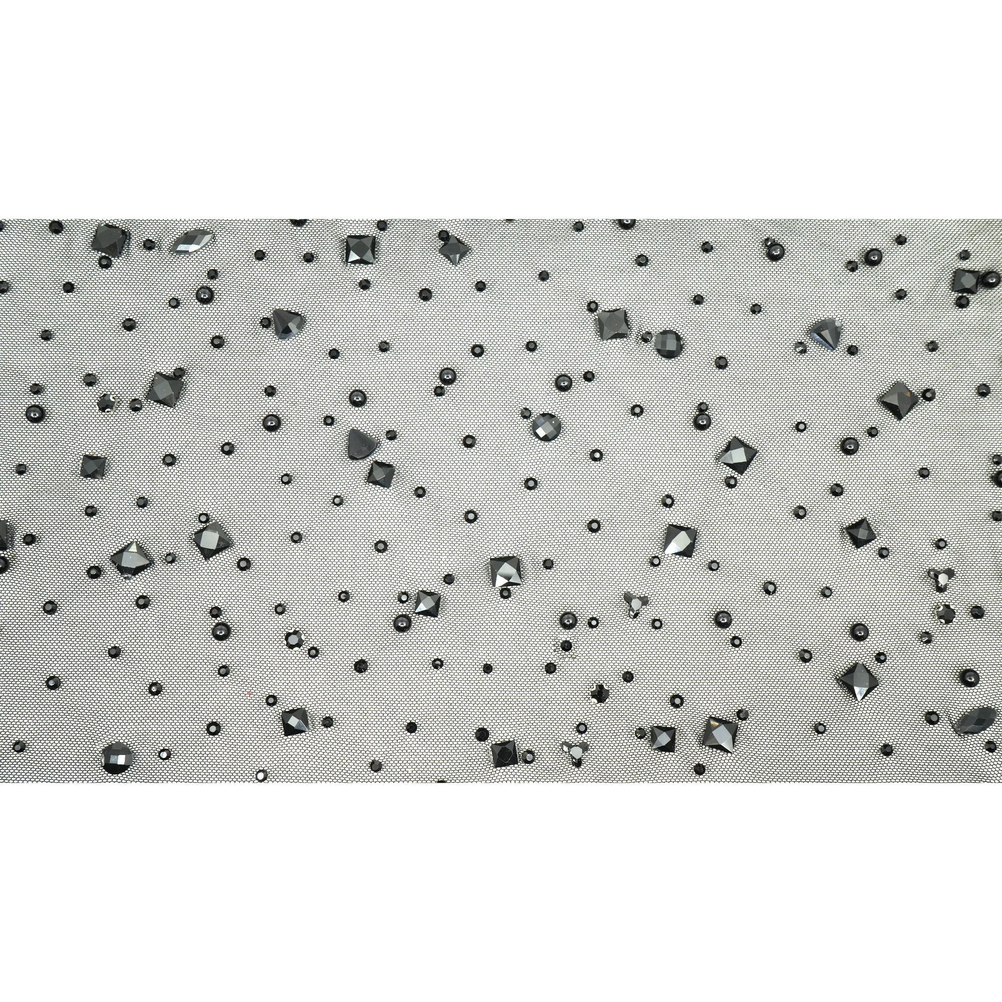 Brilliance Beaded with Rhinestone Stretch Mesh Fabric | CDW