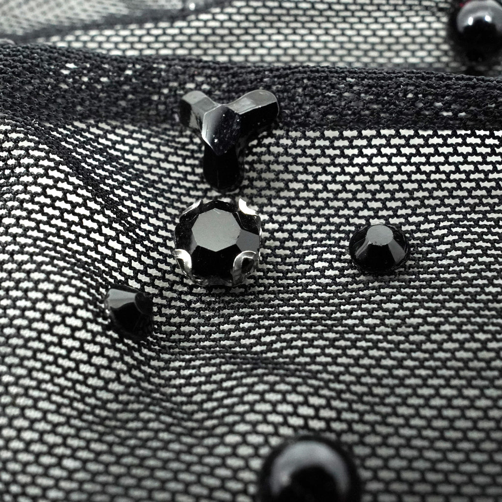 Brilliance Beaded with Rhinestone Stretch Mesh Fabric | CDW