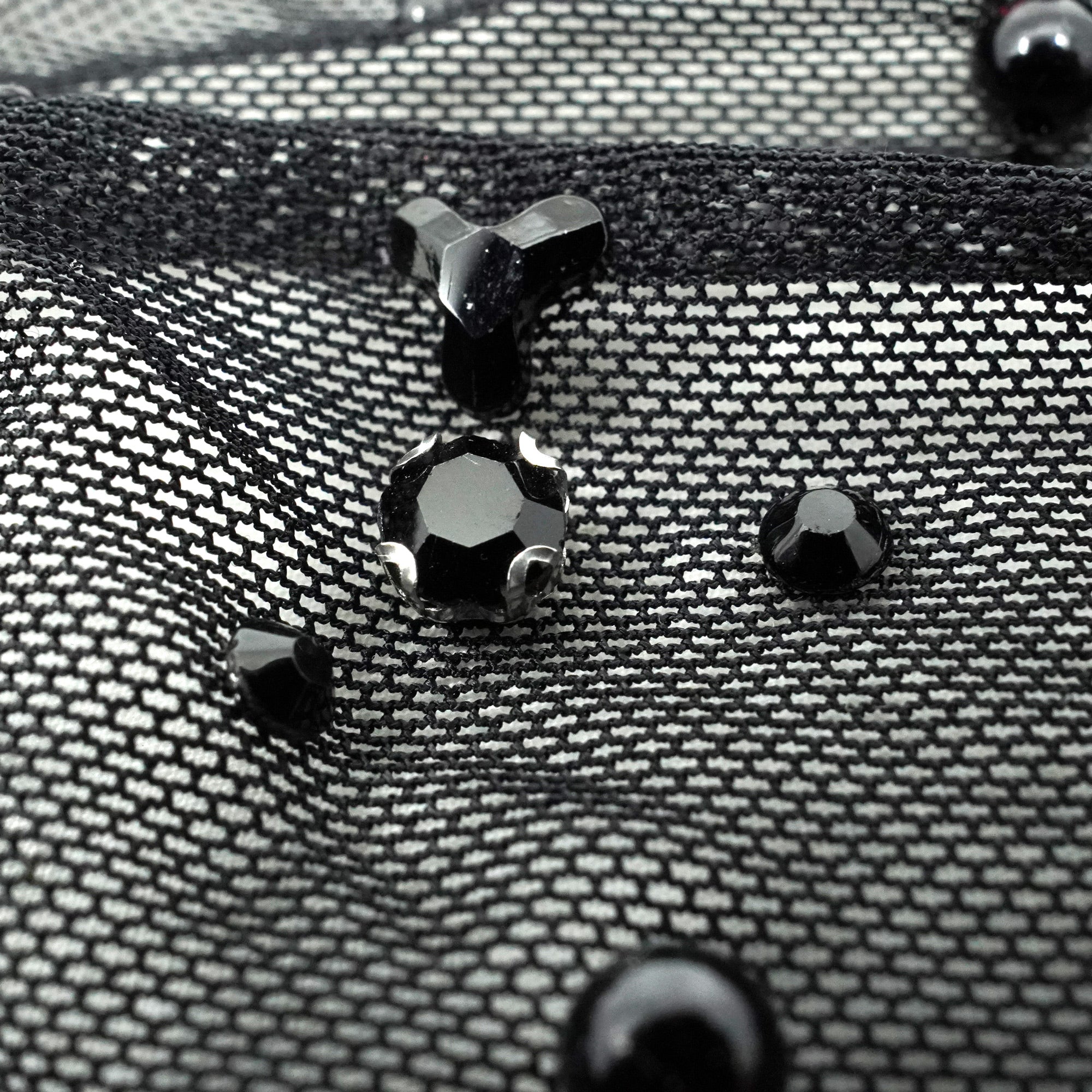 Brilliance Beaded with Rhinestone Stretch Mesh Fabric | CDW