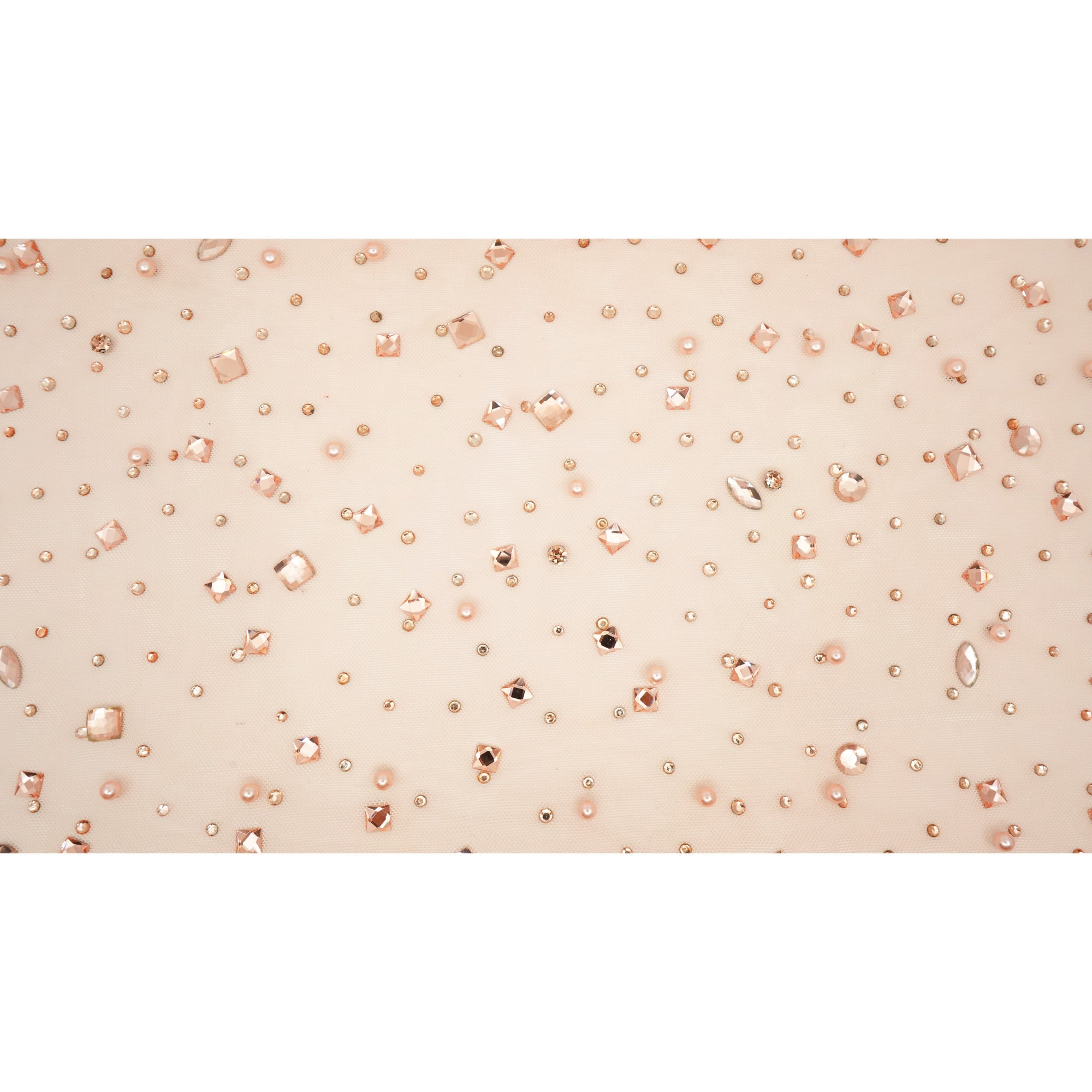 Brilliance Beaded with Rhinestone Stretch Mesh Fabric | CDW