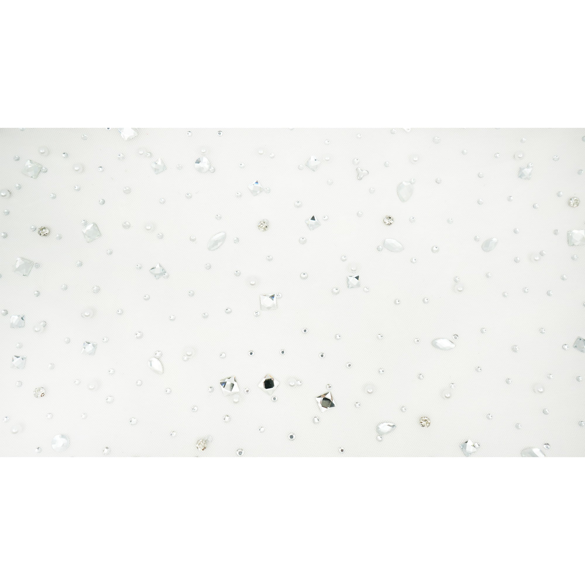 Brilliance Beaded with Rhinestone Stretch Mesh Fabric | CDW