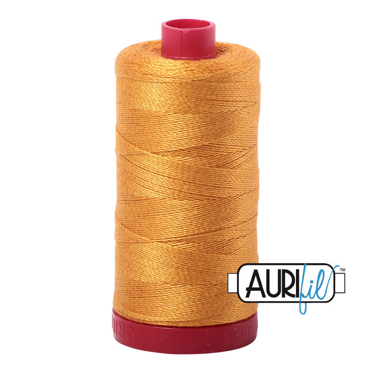 2140 Orange Mustard Aurifil Cotton 12 WT Large Spool